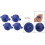 4 Pcs Hard Plastic One-Way Valve Replacement Dark Blue 2