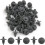 50Pcs Gray Plastic Fender Bumper Push-Type Retainer Rivet 8mm for Car 2