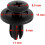 30 Pcs 6mm Hole Plastic Retainer Clips Bumper Screw Rivet Bumper Clips 2