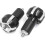 Motorcycle Black Silver Tone Brake Clutch Handle Bar Grip End Cap 2 Pcs 2