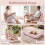Folding Floor Chair, 14-Position Adjustable Backrest, Pink 5
