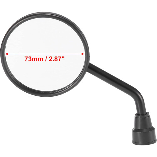 Motorcycle Plastic Shell 10mm Thread Blind Spot Rearview Mirror Pair 2