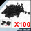 Car Plastic 6mm Hole Push Type Rivet 100pcs Black 2