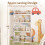 Wall-Mounted Kids Bookshelf, 4-Tier, White 3