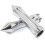 2pcs Motorcycle 1" Hand Grips Silver Tone for Harley 4