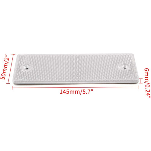 Universal Trailer Car White Reflective Warning Plate Adhesive Reflector 12PCS 2