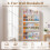 Wall-Mounted Kids Bookshelf, 4-Tier, White 8