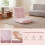 Folding Floor Chair, 14-Position Adjustable Backrest, Pink 7