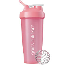Gains Nutrition Shaker Bottle | Pink