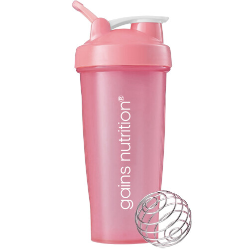 Gains Nutrition Shaker Bottle | Pink