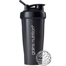 Gains Nutrition Shaker Bottle | Black