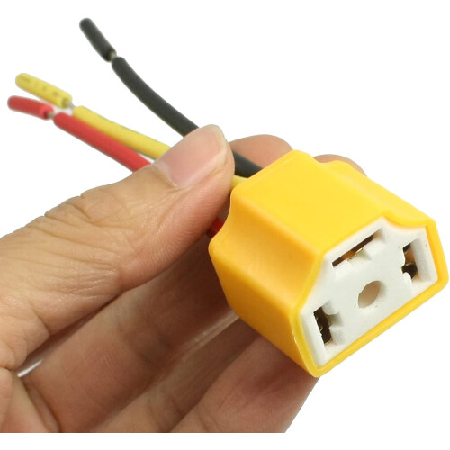 Car Auto Headlight Connector H4 Lamp Bulb Socket 2 Pcs 2