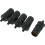 Pack 5pcs Black Plastic Housing Auto Car Cigarette Lighter Female Socket DC 12V 3
