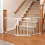 Baby Gate, 3-Panel Hardware-Mounted Metal, 74.5-198 cm 3