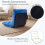 Folding Floor Chair, 14-Position Backrest, Blue 4