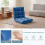 Folding Floor Chair, 14-Position Backrest, Blue 8