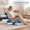 Folding Floor Chair, 14-Position Backrest, Blue 5