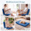 Folding Floor Chair, 14-Position Backrest, Blue 6