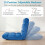 Folding Floor Chair, 14-Position Backrest, Blue 7