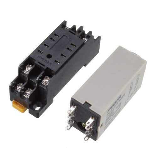 H3Y-2 24VDC DPDT 60 Seconds 8P Terminals Delay Timer Time Relay w Base 1