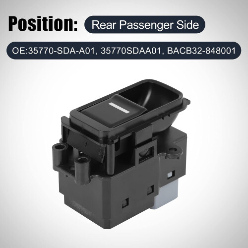 Rear Passenger Side Power Window Switch 35770-SDA-A01 Replacement for Honda Accord 2003-2007 1
