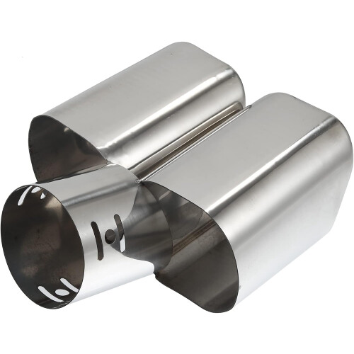 62mm Square Slant Tip Exhaust Muffler Tail Pipe 2