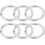 Metal Replacement Portable 2.5cm Dia Ring Keyring Key Chain 10pcs Silver Tone 5