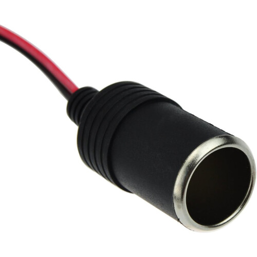 Car Charger Female Cigarette Lighter Socket Plug Adapter with 26cm Cable 1