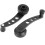 2 Pcs Universal Black Auto Car Window Winder Cranks Aluminum Handle 3