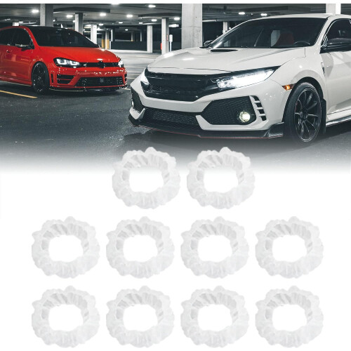 10 Pcs Clear White Plastic Disposable Steering Wheel Cover for Car 1