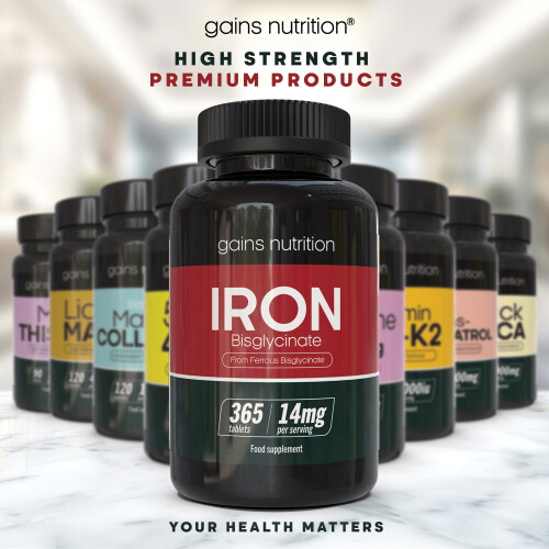 Iron Bisglycinate | 14mg | 365 Tablets