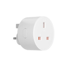 Tomada Inteligente Zigbee S60ZB 13A Sem Fio com Monitoramento de Energia e Interruptor Inteligente Compatível com Home e Alexa (Plugue Do Reino