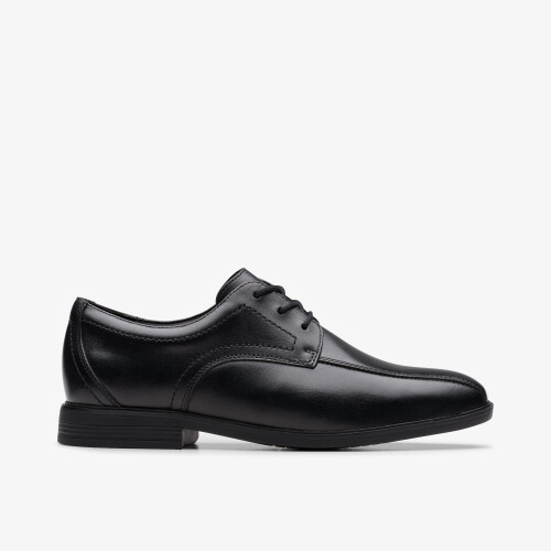 Clarks (Standard, 7 (Adults')) Jonwin Loop Y Black Leather