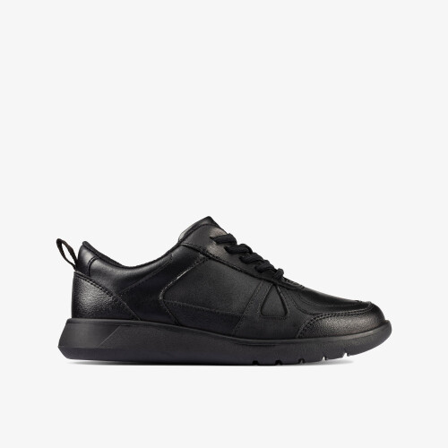 Clarks (Narrow, 13 (Children's)) Scape Track K Black Leather
