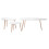 Set of 3 Nesting Tables, White and Wood 9
