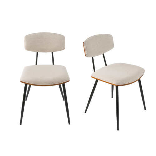 Signature Set of 2 Babette ecru chairs - H79 cm