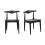 Signature Set of 2 LUCIEN chairs in solid black acacia 10