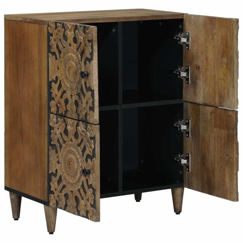 VidaXL vidaXL Sideboard with Storage Brown 60 x 33.5 x 75 cm Solid Mango Wood 1