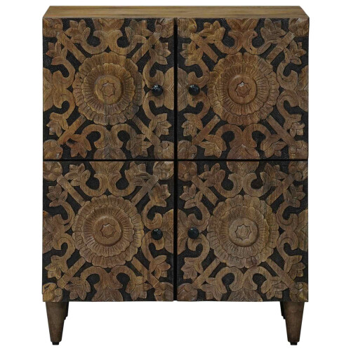 VidaXL vidaXL Sideboard with Storage Brown 60 x 33.5 x 75 cm Solid Mango Wood 2