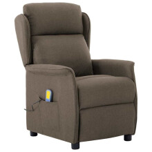vidaXL Massagesessel Taupe 93,5 x 67,5 x 101,5 cm Stoff