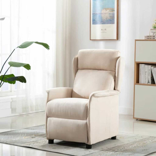VidaXL vidaXL Massagesessel Creme 93,5 x 67,5 x 101,5 cm Stoff 1