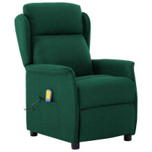 vidaXL Massagesessel Dunkelgrün 93,5 x 67,5 x 101,5 cm Stoff