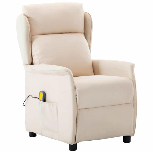 VidaXL vidaXL Massagesessel Creme 93,5 x 67,5 x 101,5 cm Stoff