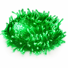 Green Outdoor Waterproof LED String Lights, 24V Plug-In, 300 LEDs, 8 Flashing Modes, Wedding Garden Decoration