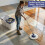 FLOOR MAGIC SPIN 360 Degree MOP BUCKET SET MICROFIBER WITH EXTRA MOP HEADS 6