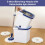 FLOOR MAGIC SPIN 360 Degree MOP BUCKET SET MICROFIBER WITH EXTRA MOP HEADS 5