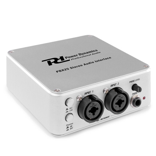 Power Dynamics PDX25 USB Audio Interface 2-Channel External Soundcard