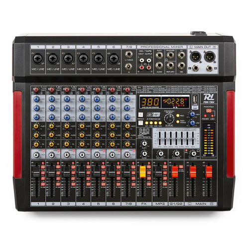 Power Dynamics 172.662 PDM-T804 Stage Mixer 8-Channel DSP/MP3