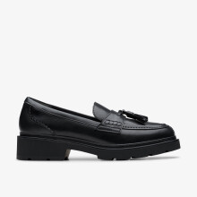 (Wide, 3.5 (Adults')) Lauryl Tassel Black Leather