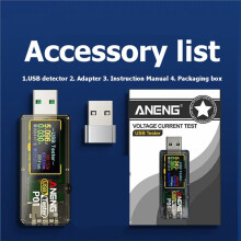 ANENG USB Voltage and Current Meter Type C Multifunction Fast Charging Tester for Mobile Phone Charger Capacity Testing